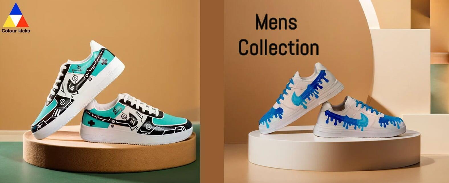 nike hand painted shoes for mens